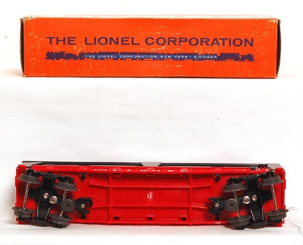 Unrun Lionel 6414 autoloader, red autos, OB - 3