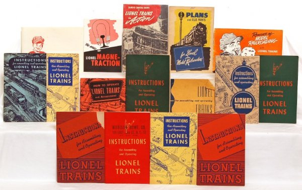 Great lot of Lionel instructions and booklets