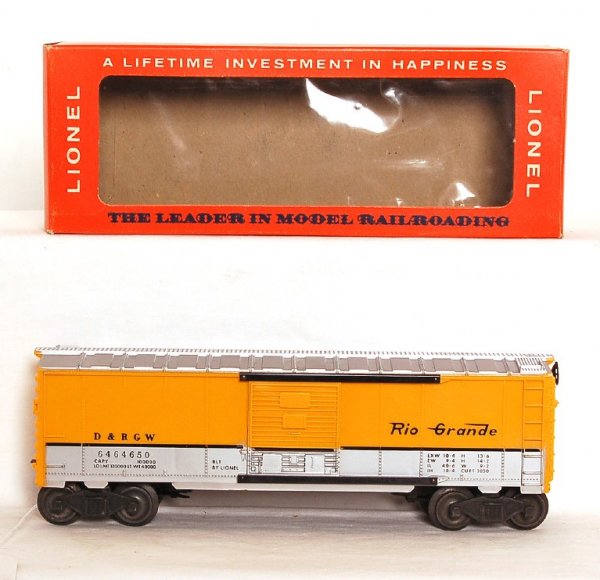 Mint Lionel 6464-650 Rio Grande boxcar OB - 2