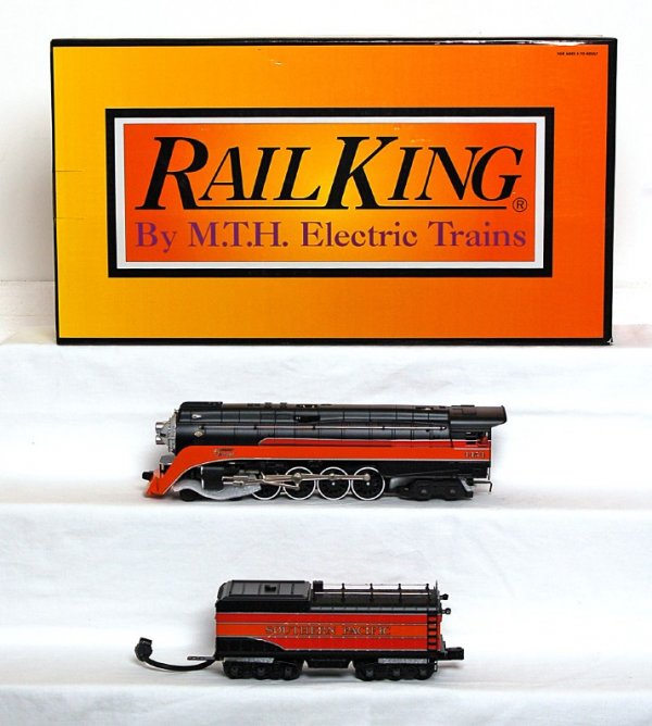 MTH Rail King 30-1423-1 S.P. 4-8-4 GS-4 Proto: MTH Rail King 30-1423-1 Southern Pacific 4-8-4 GS-4 steam loco and tender with ProtoSound 2.0 with the Digital Command System and ProtoSmoke, in original box, C9-10.
