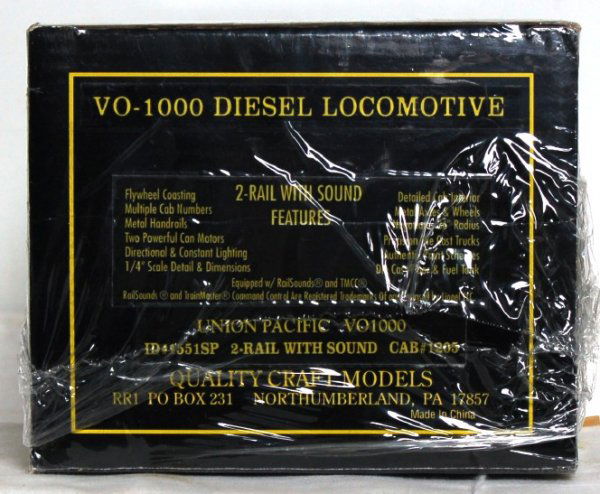 Weaver Gold Edition U.P. VO-1000 diesel w/sound: Weaver Gold Edition 2 rail O scale Union Pacific VO-1000 diesel with RailSounds and TMCC in factory sealed original box, C10.