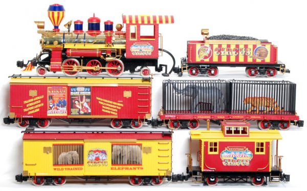 Keystone G Scale Circus Train Loco And Four Cars