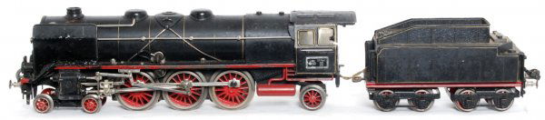 Marklin O gauge 4-6-2 Pacific 66/12920: Marklin O gauge 4-6-2 Pacific 66/12920, one smoke deflector has been repaired, rest of the train is in the C6 area but does need to be cleaned.