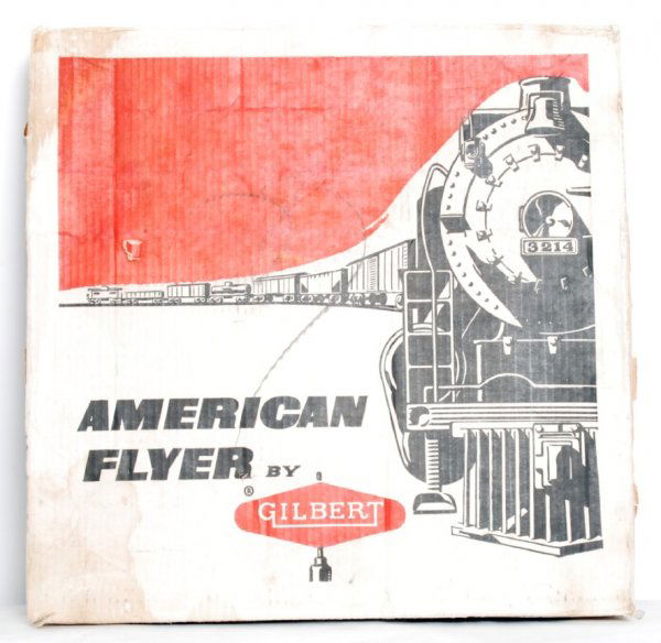 American Flyer 20605 The Arrow boxed freight set: American Flyer S gauge 20605 The Arrow train set in original box. set consists of 21105 Reading Lines 4-4-2 loco and tender with smoke and choo-choo, 24225 Santa Fe hopper, 24066 Louisville and Nashvi