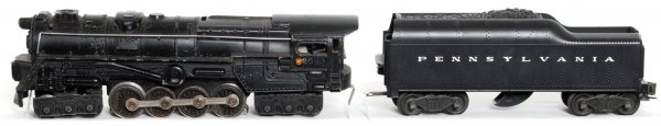 Lionel 2020 loco and 2046W tender: Lionel 2020 6-8-6 loco and 2046W tender, loco has PRR decals next to numbers, C6.