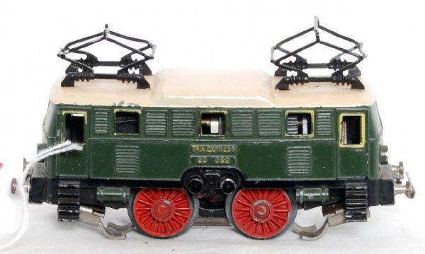Trix-Express OO 20 052 0-4-0 electric loco: Trix-Express OO scale 20 052 0-4-0 electric loco, one pantograph is missing one wire, C6.