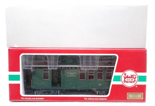 LGB 47750 C & S Drovers Caboose MINT Boxed: LGB G scale 47750 Colorado & Southern DroverÕs Caboose in OB with outer sleeve, C10.
