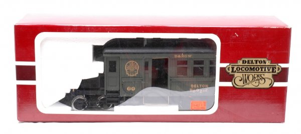Delton 2264 D&RGW Mack Rail Bus Doozie MINT OB: Delton Locomotive Works G scale 2264 Denver & Rio Grande Western Mack Rail Bus Doozie in OB, C10.