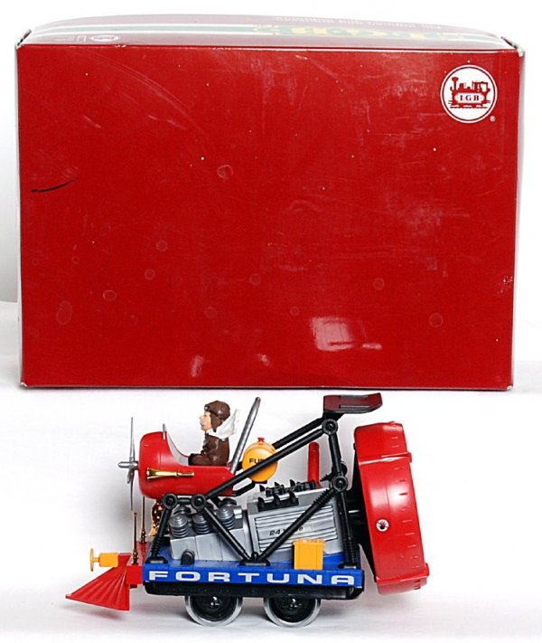 LGB G scale 20020 Fortuna Flyer in original box: LGB G scale 20020 Fortuna Flyer in original box, test run C9. Box shows light wear, price sticker.