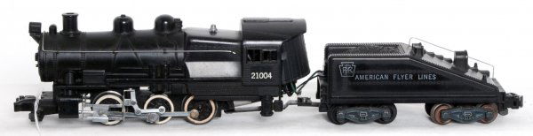 American Flyer 21004 PRR 0-6-0 switcher: American Flyer 21004 Pennsylvania 0-6-0 switcher and tender, C8.