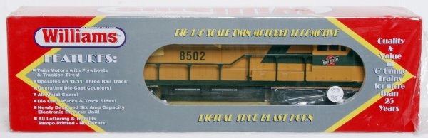 Williams DA9-06 C&NW Dash 9 diesel loco in OB: Williams DA9-06 C&NW Dash 9 diesel loco in original box, assumed C10. Although cellophane is torn, it is not torn enough for loco to have been removed from box.
