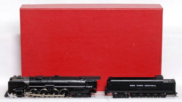 Samhongsa brass HO NYC Niagra S2A 4-8-4: Key Imports, Samhongsa brass HO scale New York Central Niagara S2A 4-8-4 steam locomotive and tender number 5500 in original box with good foam, C9-10. Box has a split corner.