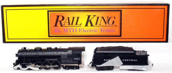 MTH Rail King MDT-1103 NYC Hudson 5344: MTH Rail King MDT-1103 New York Central Hudson No. 5344 in original box with electronic whistle and operating smoke unit, train looks C9 but graded C8 due to having been run lightly.
