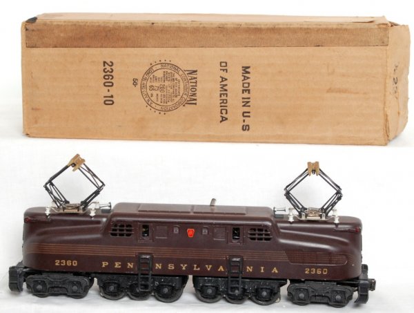 Lionel 2360-10 tuscan GG1, strong stripes, OB: Lionel 2360-10 tuscan GG1, strong stripes, C8. OB C7 with insert.