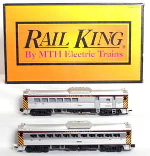 MTH Rail King Canadian Pacific RDC BUDD cars: MTH Rail King 30-2183-0 Canadian Pacific RDC BUDD cars in original box with horn, C8. Box shows very light wear, price sticker.