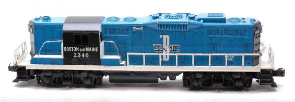 Lionel 2346 Boston & Maine GP9 Diesel: Lionel postwar 2346 Boston and Maine GP9 diesel. The diesel is C6-7.