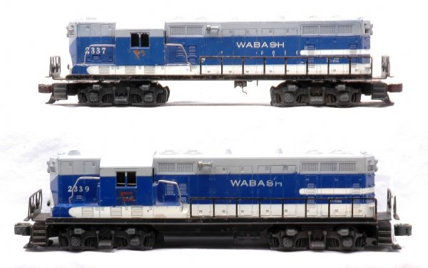 Lionel postwar 2337 2339 Wabash GP7 Diesels