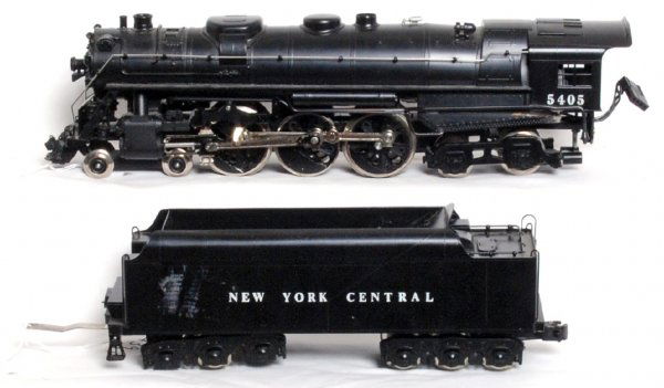 Williams brass NYC 4-6-4 Hudson loco & tender: Williams brass 3 rail O scale New York Central 4-6-4 Hudson loco & tender, missing trim. Tender is missing wheels and glue residue. Train should clean to look C6-7.
