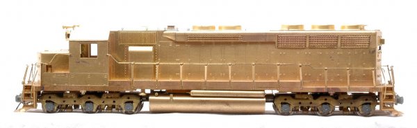KTM Brass Scale Models SD-45 Diesel Boxed: KTM Brass Scale Models imported by U.S. Hobbies Inc. no. SD-45 diesel. The brass is tarnished, C6.