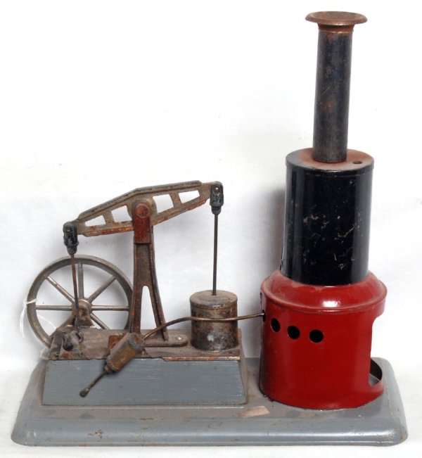 Weeden beam style live steam engine: Weeden beam style live steam engine. Boiler mounting tabs have been straightened but all four tabs are present and intact.