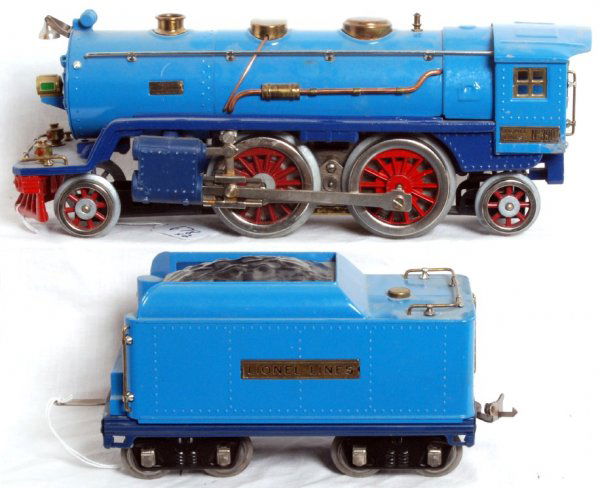 Restored Lionel S.G. 390 loco and tender: Restored Lionel No. 390 2-4-2 steam loco and tender, loco has dinged cab roof, C7++.