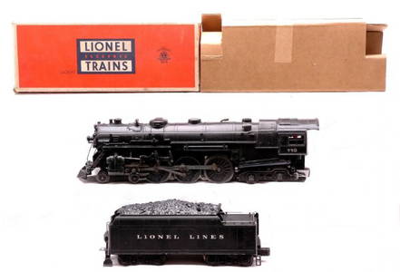 759: Lionel 773 Hudson Loco with 2426W Tender Boxed