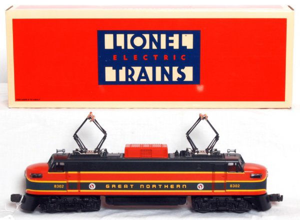 Lionel No. 18302 Great Northern electric loco in O: Lionel No. 18302 O gauge Great Northern electric locomotive No. 8302 in original box, C8+. Box shows no wear.