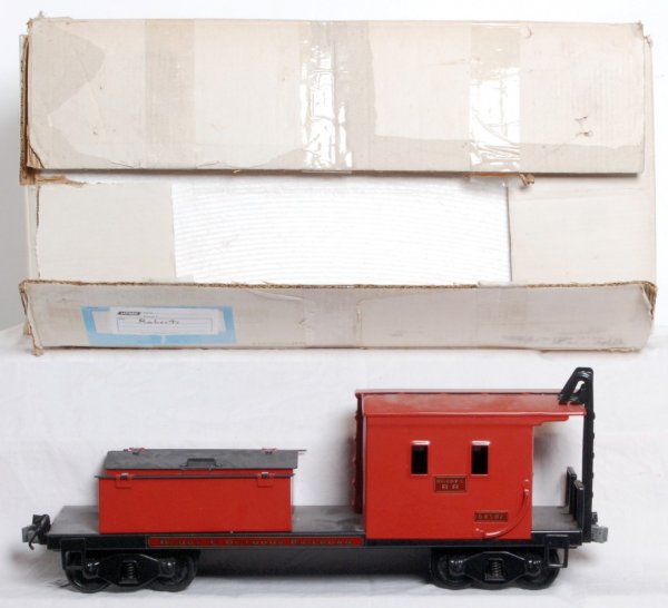 T-Reproductions 20011-W Buddy L work caboose: T-Reproductions 2011-W Buddy L Outdoor Railroad work caboose No. 68502 in original box, should clean C7. Box shows light wear.