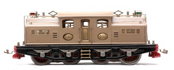 Lionel Prewar 402 Electric 0-4-4-0 Loco Restored: Lionel prewar standard gauge 402 electric 0-4-4-0 loco that has been restored and re-wheeled.