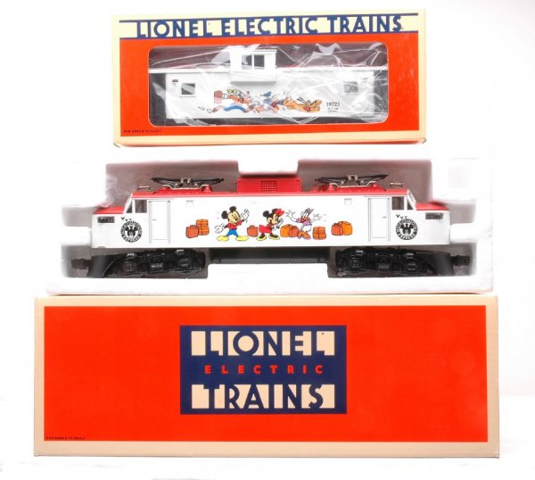 Lionel 18311 Disney EP-5 19723 Caboose LN OBs: Lionel 18311 Disney EP-5 electric loco and a 19723 Disney extended vision caboose both in OBs. The loco and caboose are C8.