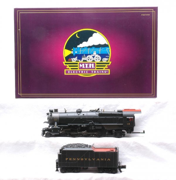 MTH 20-3295-1 Pennsylvania K-4s Loco MIB: MTH 20-3295-1 Pennsylvania cab no. 12 4-6-2 K-4s Modern steam engine and tender with Proto-Sound 2.0 and hi-rail wheels in OB, C9.