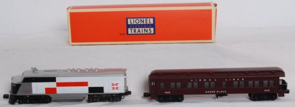 Lionel New Haven F3 and modern Seager Place 2626: Lionel 8851 New Haven F3. Loco is C6-7. Modern 2626 Sager Place observation car from the Conventional Classics series in OB. Car is C8-9.