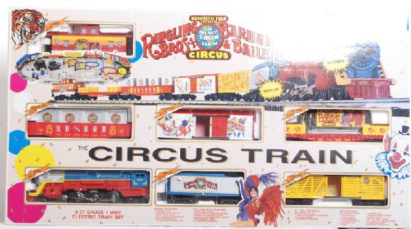 K Line 1311 Ringling Brothers Circus set: K Line 1311 Ringling Brothers Circus set in OB. Set is complete with all items. Many accessories are unopened. Trains have been lightly run and are C8-9 condition. OB also in good condition with all p