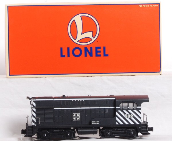 Lionel Santa Fe H12-44 with TMCC: Lionel 18847 Santa Fe H12-44 switcher with TMCC in OB. Loco also features Railsounds, Electrocouplers, and rear directional lighting. Loco has all paperwork. C9-10 condition with very faint roller mar