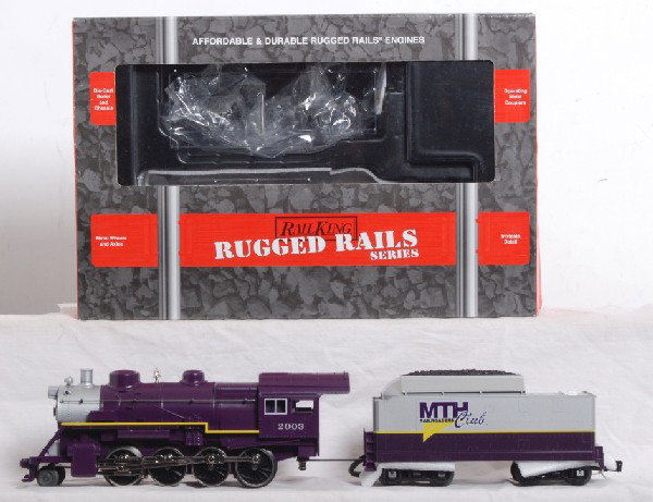 Railking MTH Club 2-8-0 with Protosound 2.0: Railking MTH Railroad Club 2-8-0 loco in OB. Catalog number 30-1309-1 Loco features Protosounds 2.0, Smoke, DCS control and much more. Loco has all paperwork and shows only very faint factory type tes