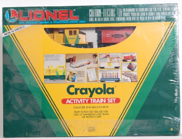 Lionel sealed Crayola activity train set: Lionel 11813 Crayola Activity Train Set factory sealed in original box, OB has price sticker. C10.