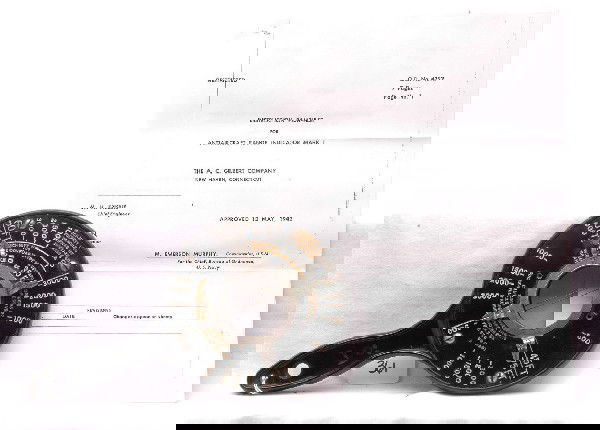 AC Gilbert Anti-Aircraft Range Indicator US Navy: A.C. Gilbert Co. Anti-Aircraft range indicator made for European Theater during WW II for the U.S. Navy. Included is a copy of the instruction pamphlet.