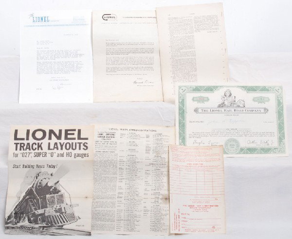 Lionel letterhead stationery, L.Caruso patent, mor: Lionel letterhead stationery, L.Caruso patent, more. Letterhead stationery sheet, Dear Friend of Lionel w/Hillside address. The LIONEL CORPORATION Dear Mr. Hertz..... Yours very truly THE LIONEL CORPO