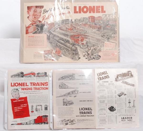 Various 1950Õs Lionel magazine ads: Approximately 34 postwar Lionel magazine advertisements for O gauge trains and accessories. All are from the 1949-1960 period. Excellent to mint looking paper. Model Railroader, Railroad Model Craftsm