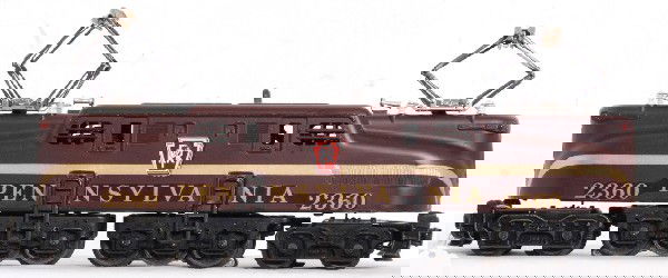 Postwar Lionel No. 2360 with factory error decal i: Postwar Lionel O gauge No. 2360 Pennsylvania GG1 solid stripe electric locomotive with factory decal error. Decals for the GG1 are three piece, they used two of the same on one side. A few small touch