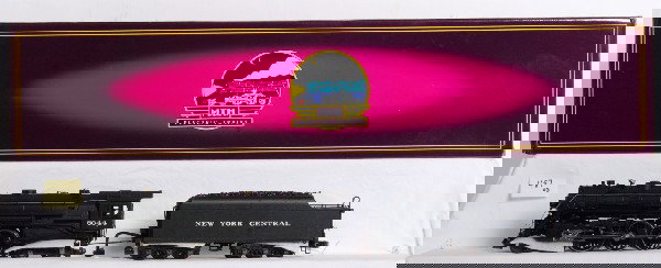 MTH New York Central J-1e Hudson with Proto: MTH O Gauge premier New York Central J-1e Hudson in OB. Loco is catalog number MT-3020LP. Loco features Protosound, Protosmoke, Protocoupler, Pittman motor and much more. Loco comes with instructions.