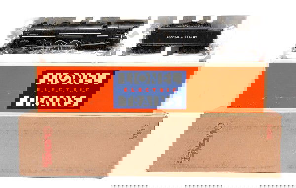 Lionel 8606 Boston & Albany Hudson Loco MINT OB: Lionel 8606 Boston & Albany Hudson 4-6-4 loco and tender in OB with outer shipping carton, C9. The Styrofoam insert has been repaired.