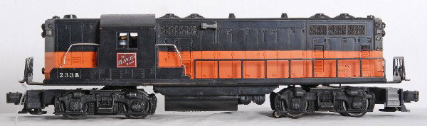 Lionel No. 2338 Milwaukee Road GP-7 diesel: Lionel No. 2338 Milwaukee Road GP-7 diesel, should clean and polish to nicer C7 area.