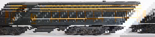 Rare Lionel factory mock up Jersey Central FM: Rare Lionel postwar O gauge factory mock up for Jersey Central FM, decal numbered 2401. Mentioned in GreenbergÕs Guide to Lionel Trains Volume II 1945-1969 by Bruce Greenberg.