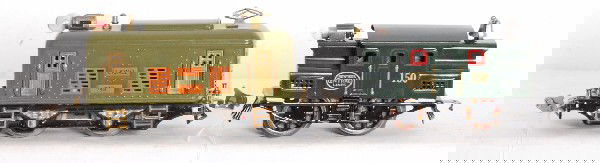 Lionel No. 150 and No. 248 nicely restored: Prewar O gauge Lionel No. 150 and No. 248 center cab and boxcab electric locomotives, nicely restored to look C7 area.