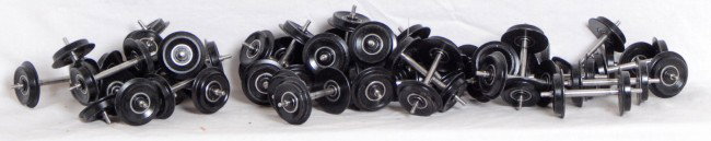 42 blackened ball bearing metal wheel sets: LGB G Scale 42 blackened ball bearing metal wheel sets C8-9.