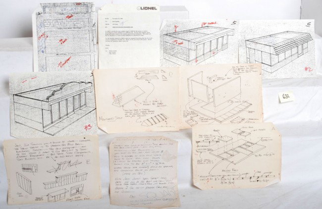 Lionel service station building prototype: A very unique Lionel prototype. Included are the hand made master models and master molds for a service station project that was developed in 1991 for Lionel. What makes this so unique is that there i