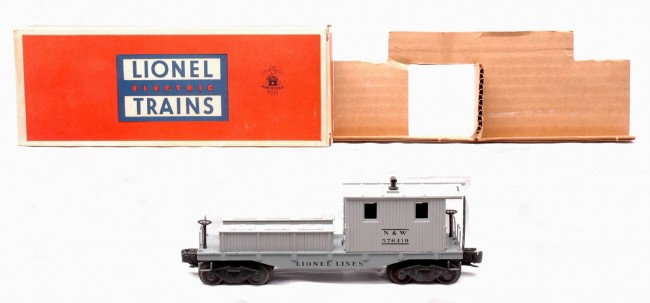 Lionel 6419-100 N&W Work Caboose MINT OB: Lionel 6419-100 Norfolk & Western work caboose in OB with original cardboard insert. The caboose has never been run, C10. The OB is a brick with all flaps attached, C9.