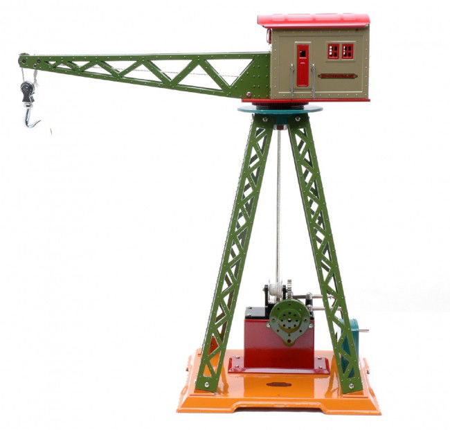 T-Reproductions Dorfan no. 70 Electric Crane MIB: T-Reproductions of a Dorfan standard gauge no. 70 electric crane in OB and shipping carton, C10.