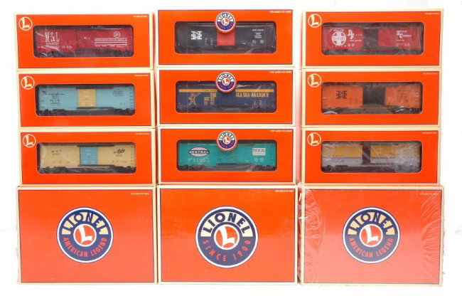 Lionel 6464 29267 #VIII 29289 #IX 39203 #X MIB: Lionel 29267 6464 series VIII containing; 29235 NYC girl boxcar, 29236 MKT girl boxcar and 29237 Minneapolis & St Louis, 29289 6464 series IX containing; 29290 Rio Grande, 29292 New Haven and 29291 Sa